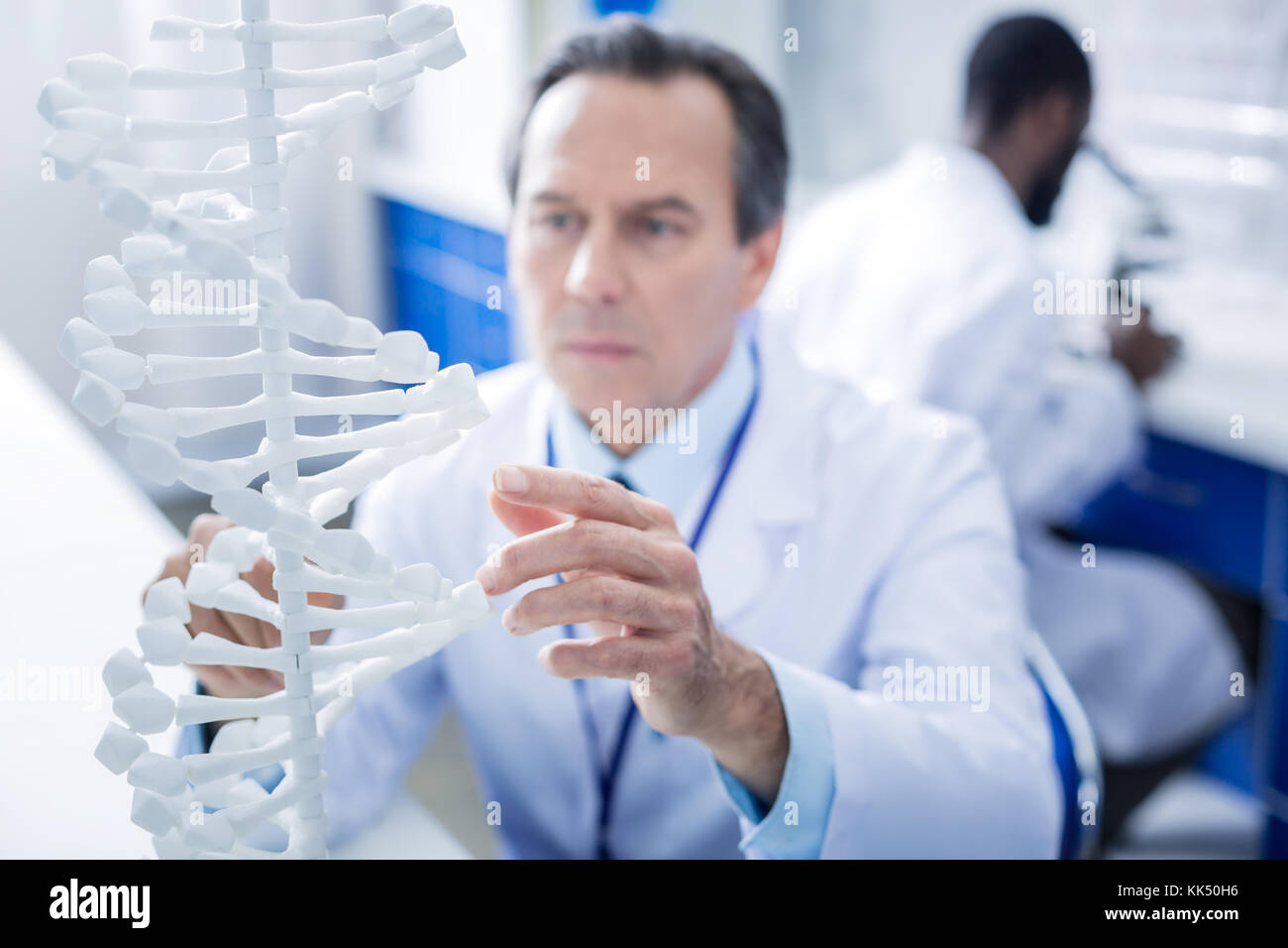 Selektiver Fokus eines DNA-Modell Stockfoto Selektiver Fokus eines DNA-Modell Stockfoto