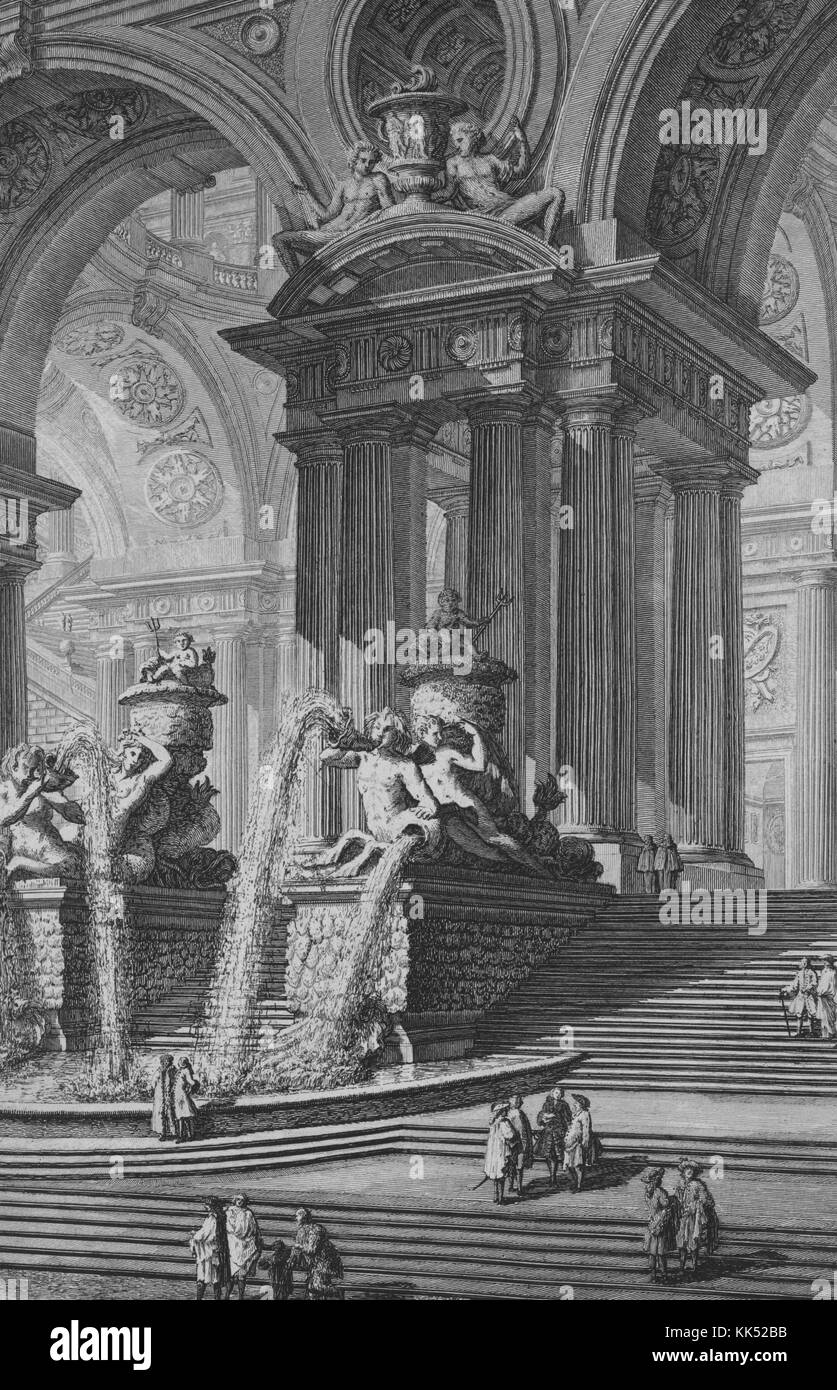 Spalte Gruppe, Italien, 1749. Von der New York Public Library. Stockfoto