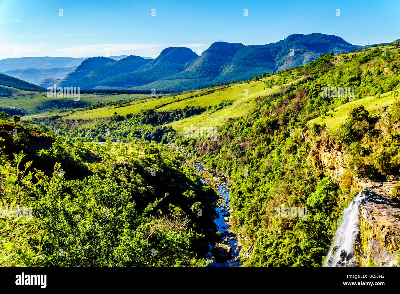 Lissabon fällt in der Nähe von Gottes Fenster auf der Panorama-Route in der Provinz Mpumalanga im Norden Südafrikas Stockfoto