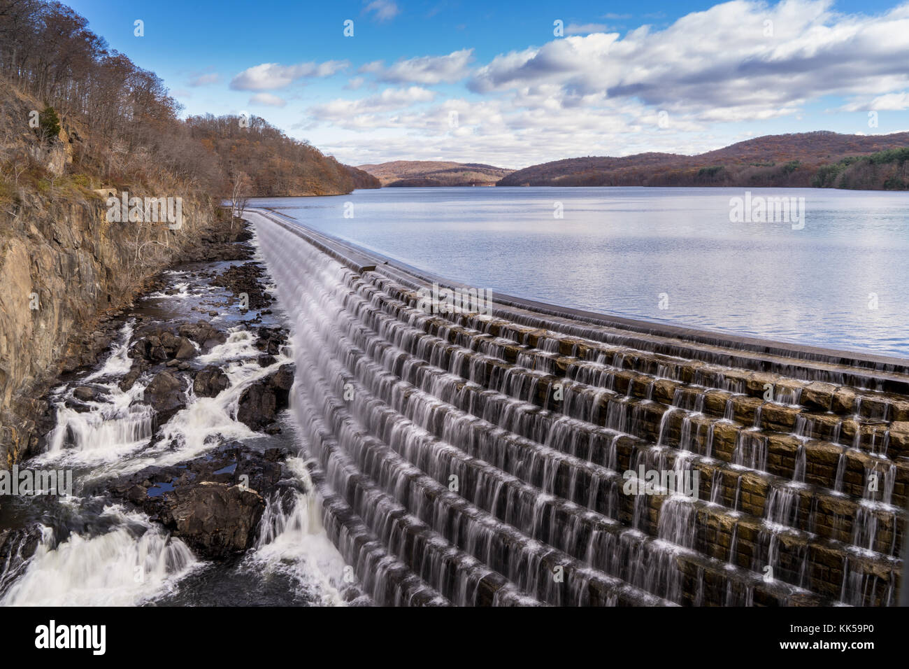 Neue croton Dam in Ha Noi Huson, New York. Stockfoto