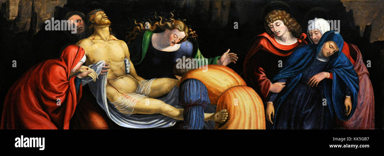 Pedro Fernández de Murcia (Aktiv im ersten Viertel des 16. Jahrhunderts). spanischer Maler. Visitation, Ca. 1510. Detail. bourbon Collection. National Museum von Capodimonte. Neapel. Italien. Stockfoto