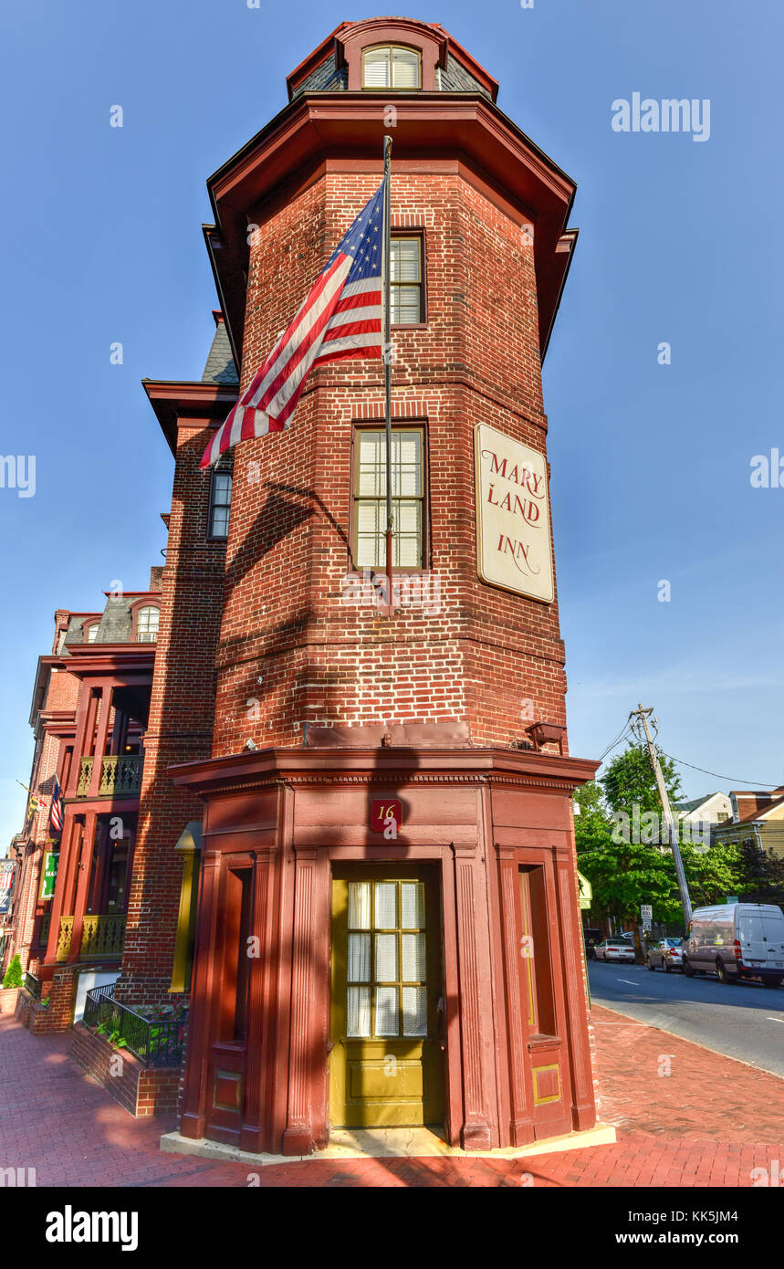 Annapolis, Maryland - 26. Juni 2016: Das Maryland Inn, einem historischen Gasthaus aus der Zeit nach dem Ende des amerikanischen Unabhängigkeitskrieges in Annapolis, marylan Stockfoto