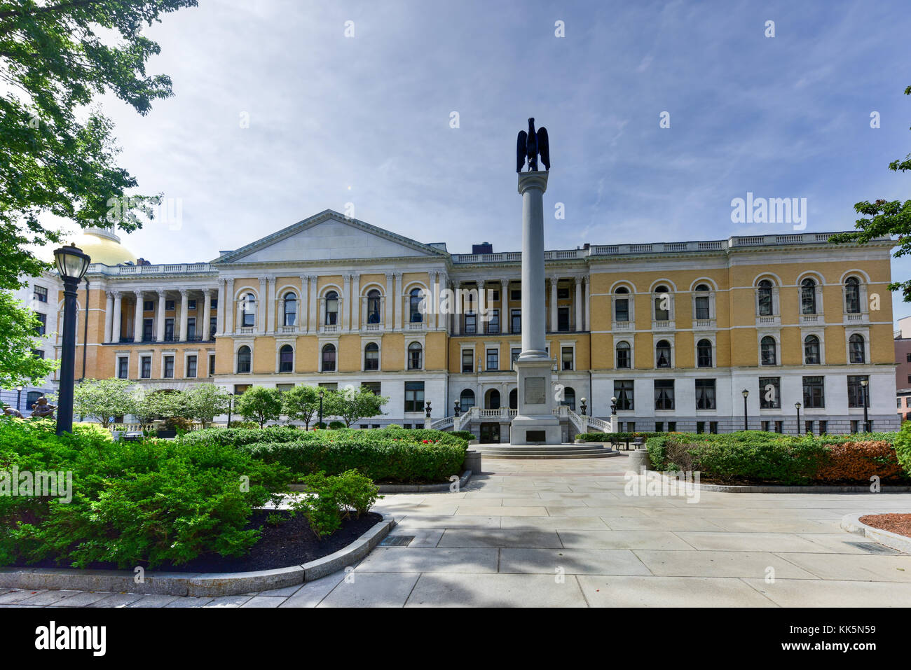 Der Massachusetts State House, auch Massachusetts statehouse oder die 'neuen' State House in Boston genannt. Stockfoto