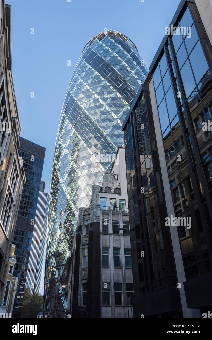 The Gherkin, 30 St Mary Axe, London, UK Stockfoto