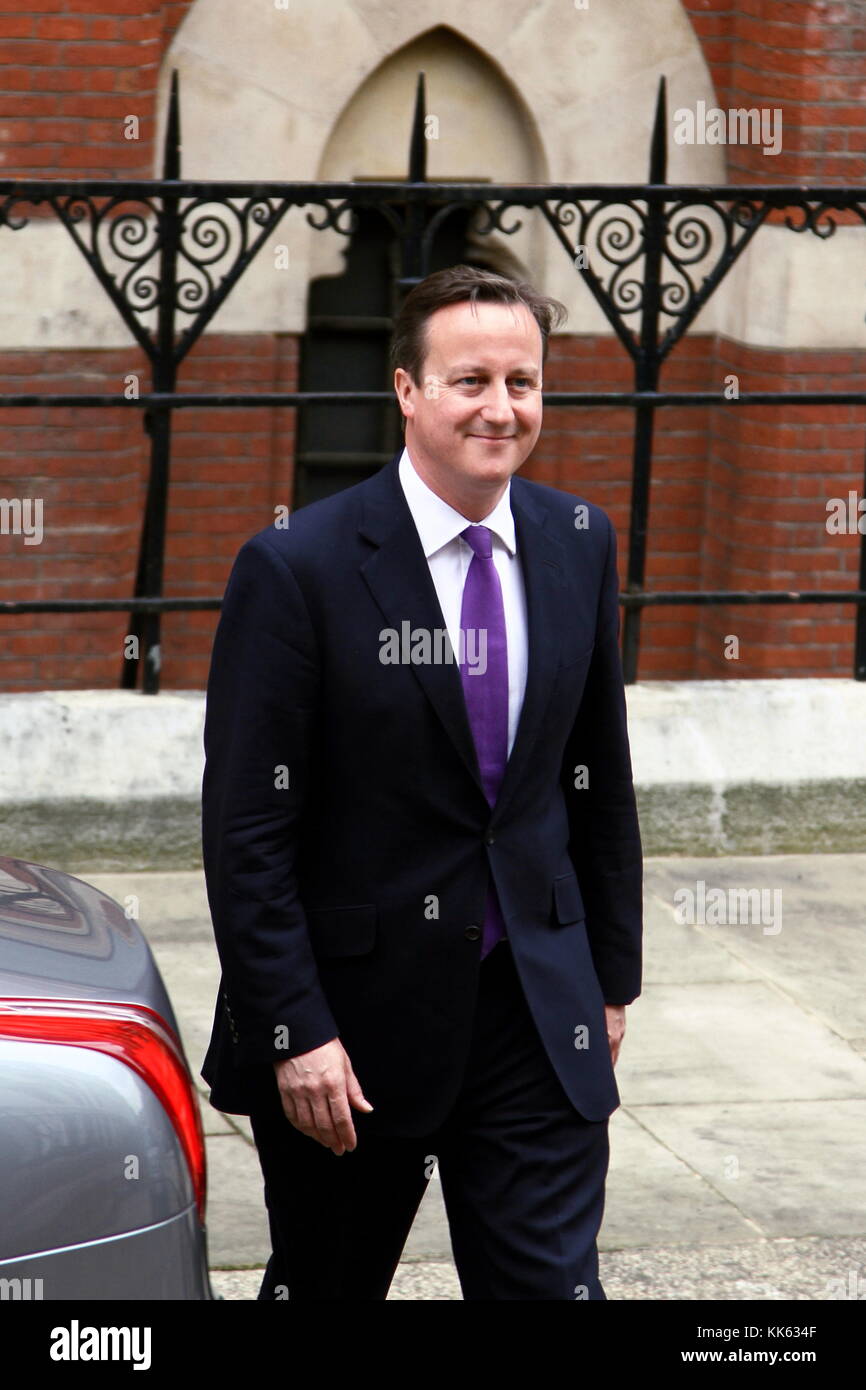 David Cameron Premierminister des Vereinigten Königreichs von 2010 bis 2016. Ich habe die Leveson-Untersuchung verlassen. Britische Politik. MPS. Britische Politiker. Berühmte Politiker. Russell Moore Portfolioseite. Stockfoto