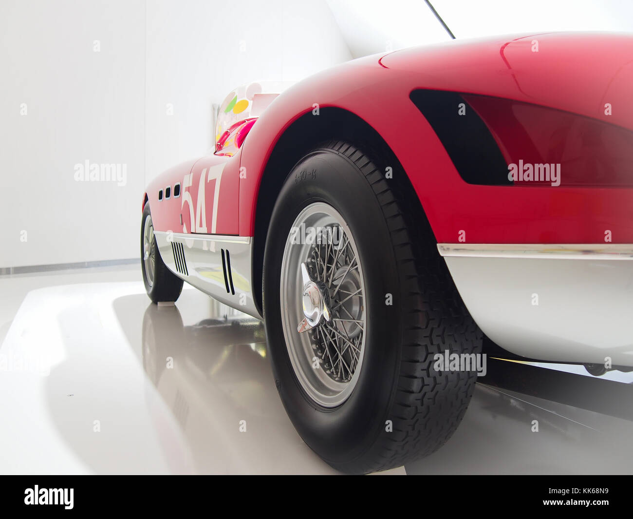 1953 Ferrari 340 MM Vignale in der Enzo Ferrari Museum in Modena, Italien. Es war ein Teil der Ausstellung "Fahren mit den Sternen". Stockfoto