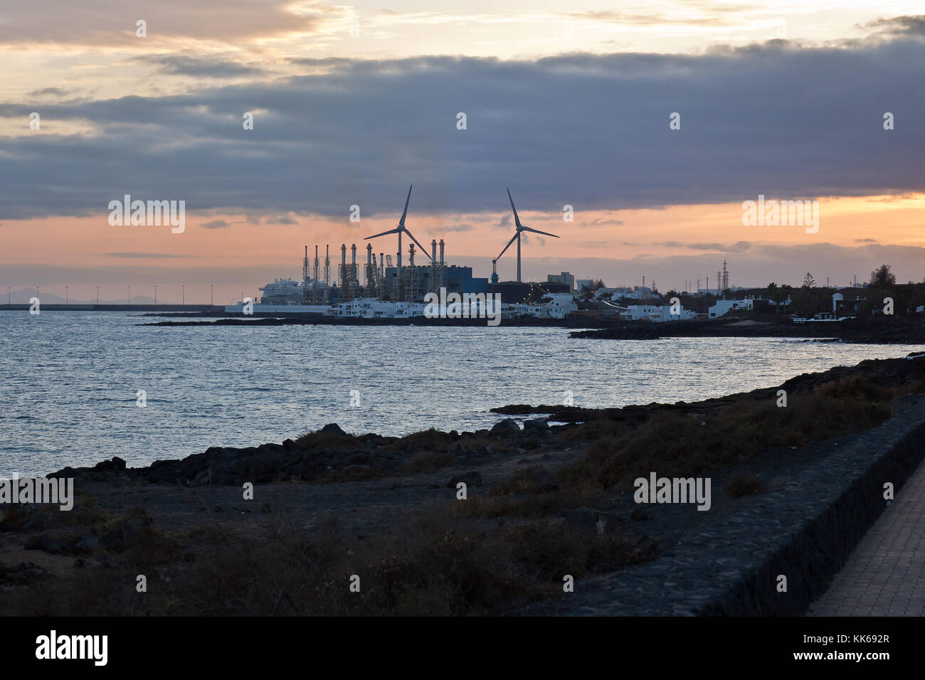 Entsalzungsfabrik, Arrecife, Lanzarote, Spanien Stockfoto