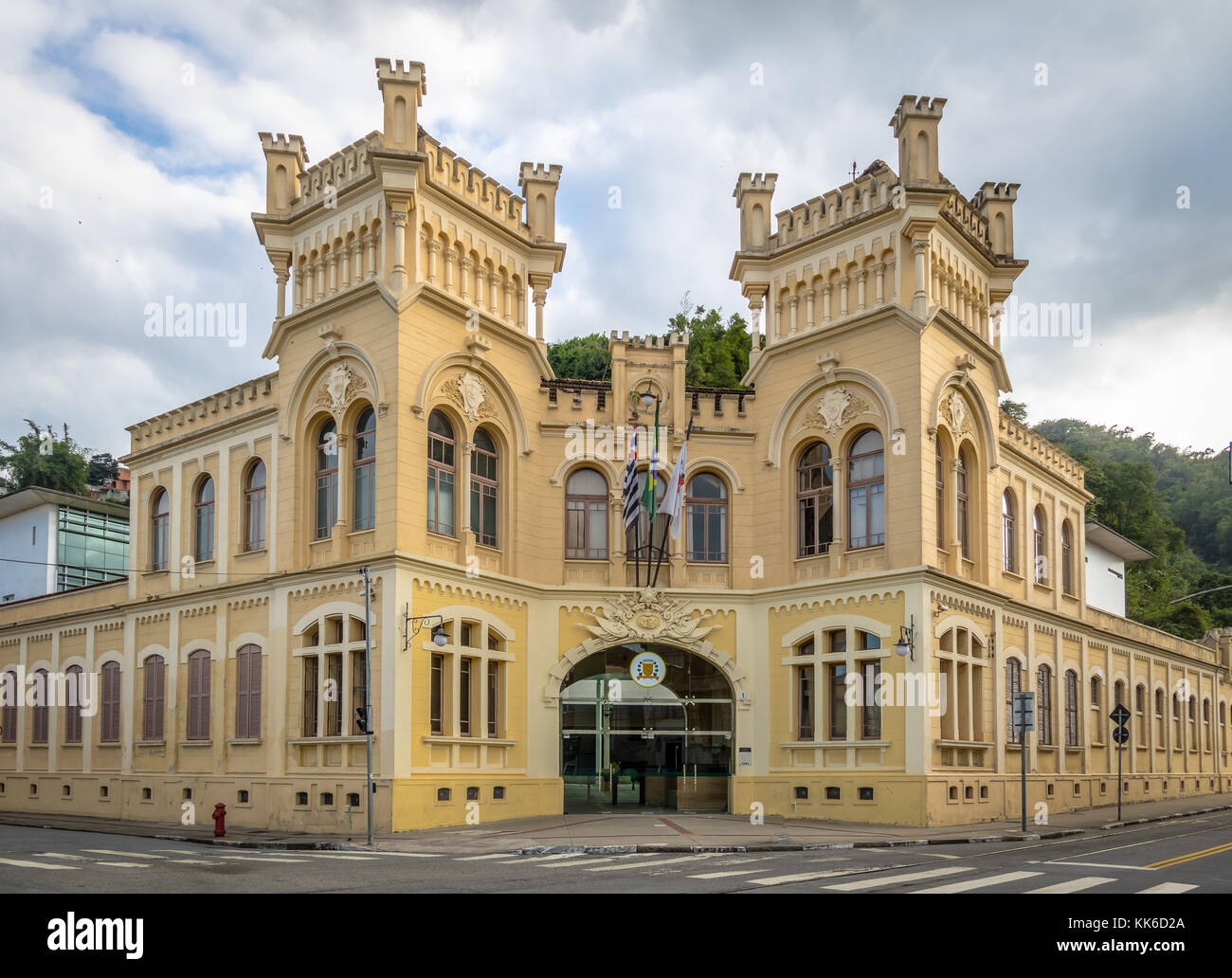 Kommunalen Kammer von Santos Stadt auch als Castelinho (kleine Burg) - Santos, Sao Paulo, Brasilien Stockfoto