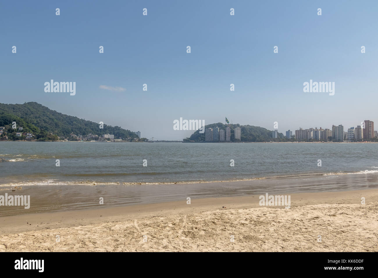 Sao Vicente Bucht - Sao Vicente, Sao Paulo, Brasilien Stockfoto