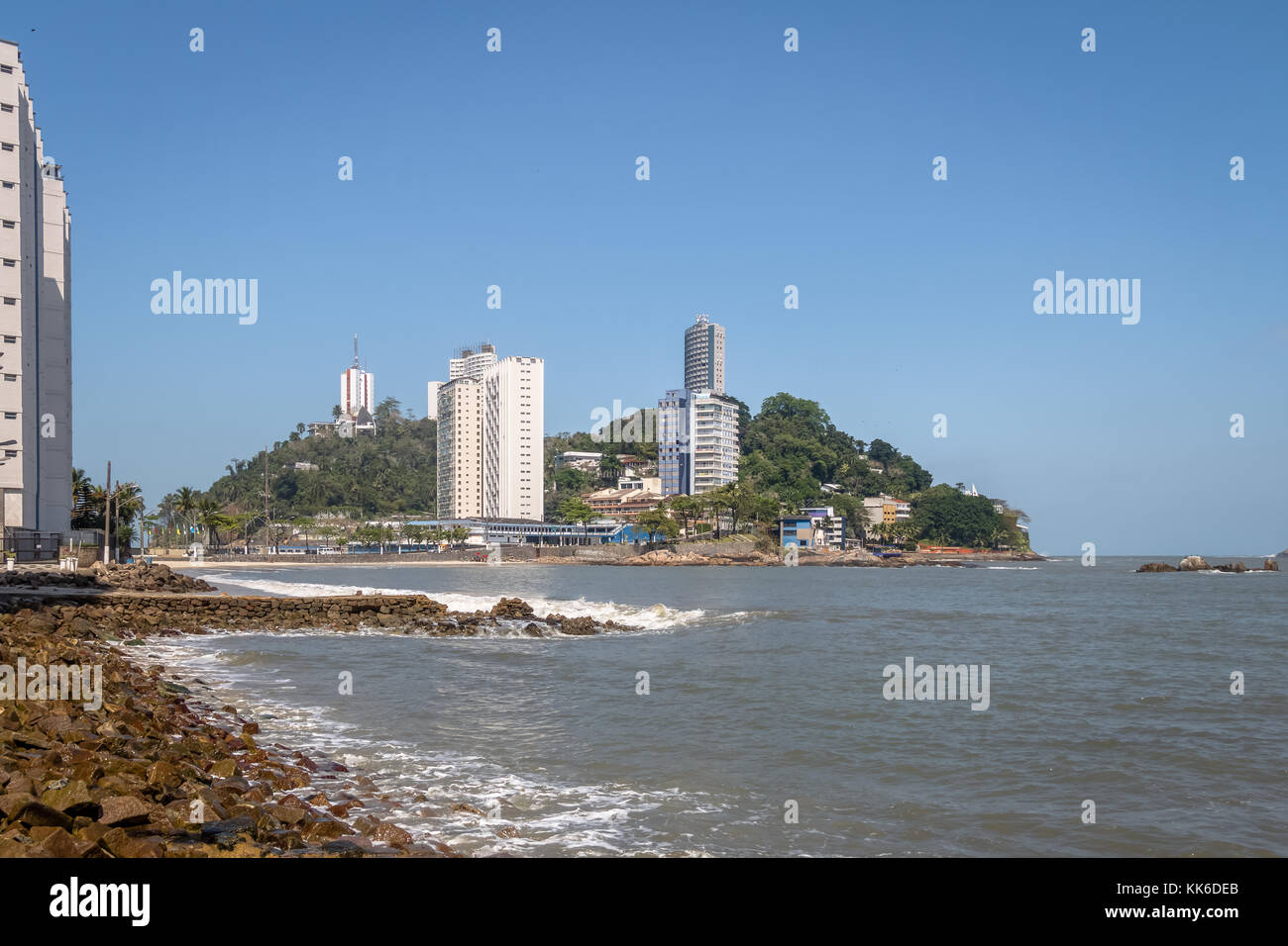 Porchat Insel (Ilha porchat) - Sao Vicente, Sao Paulo, Brasilien Stockfoto