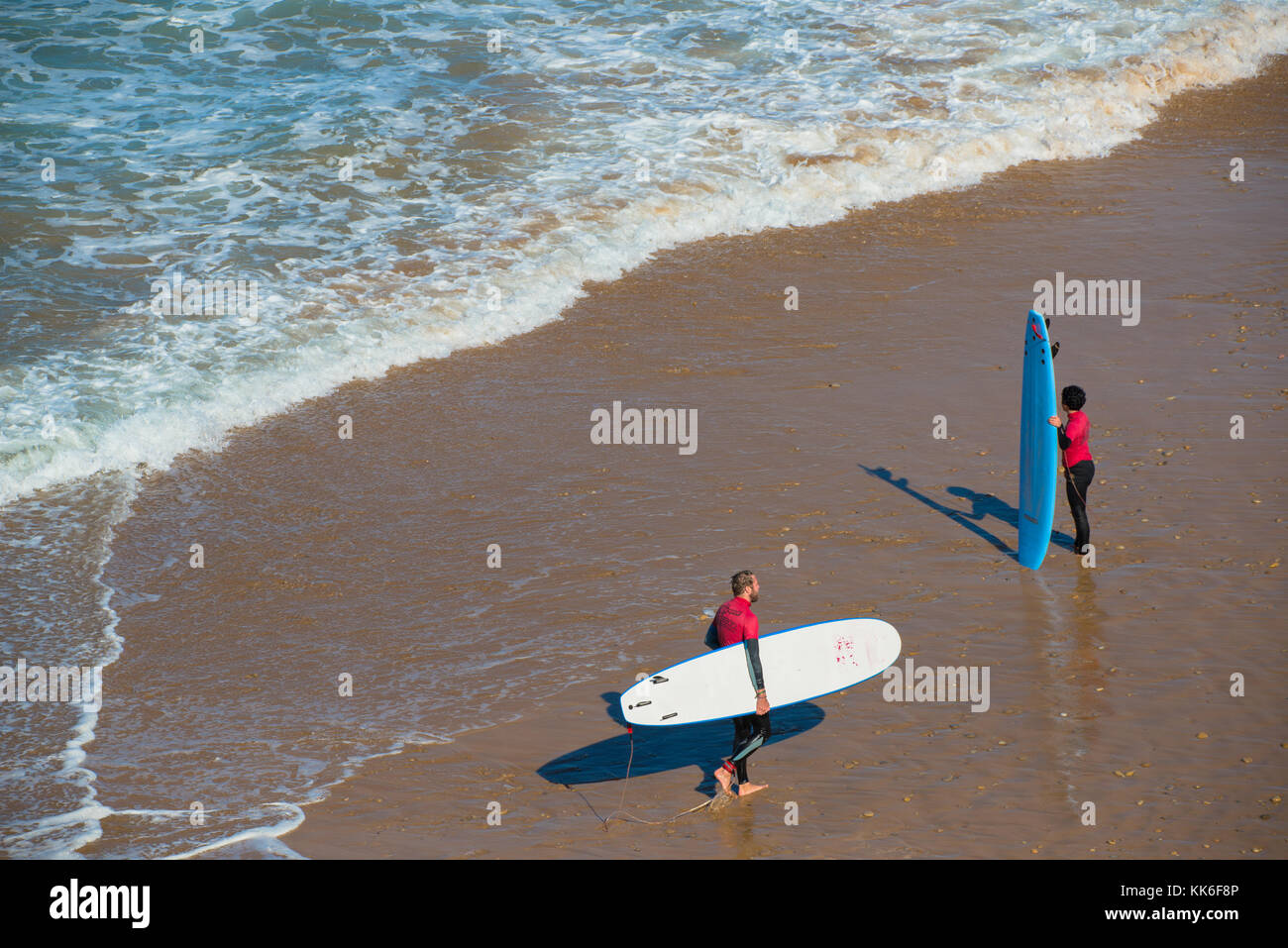 Surfkurs am Paradise Beach, Maroc Stockfoto