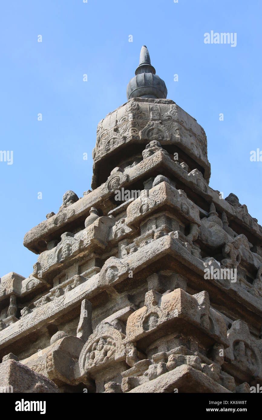 Shore Tempel, Mamallapuram-Süd Indien Südindien Stockfoto