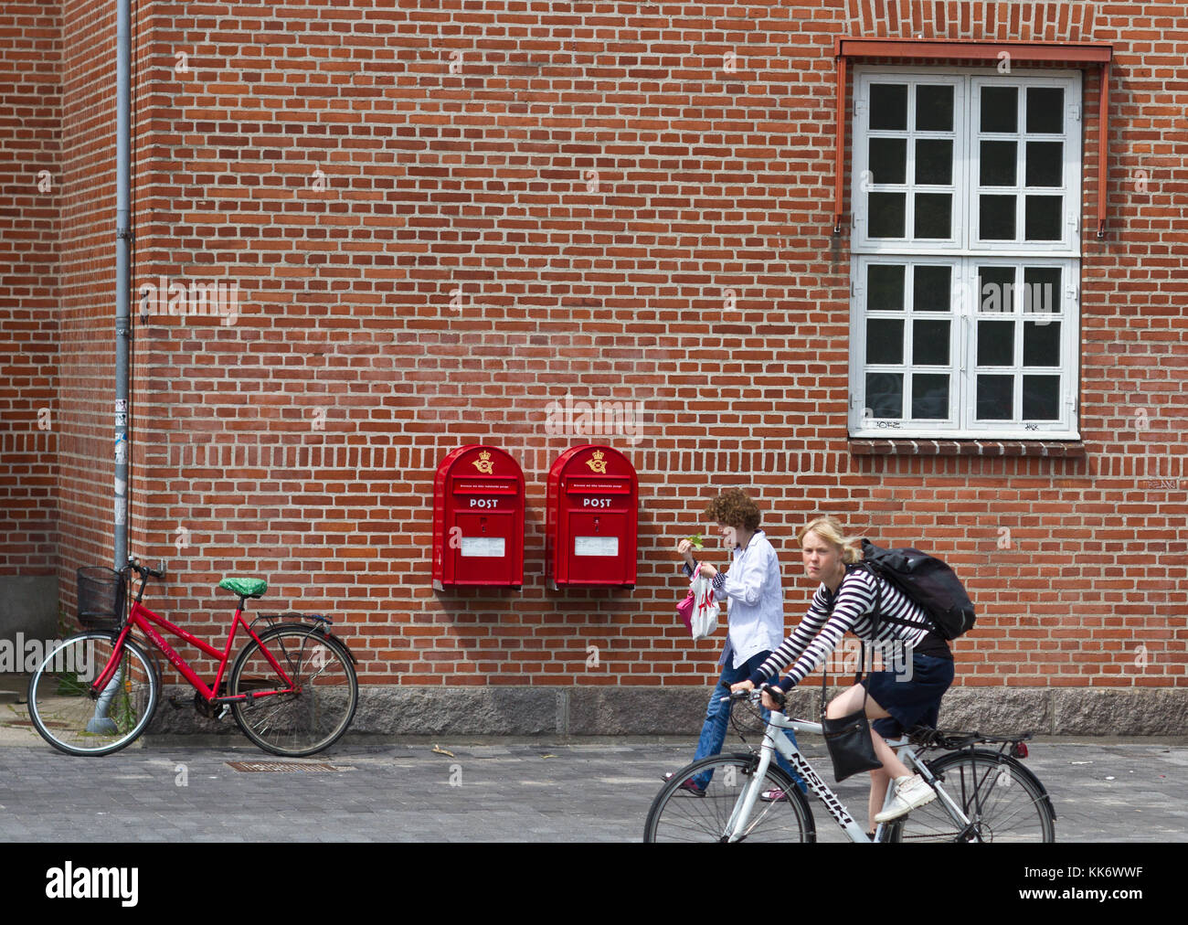 Briefkästen in Dänemark (holte) (Geschossen mit Tilt und Shift) Stockfoto