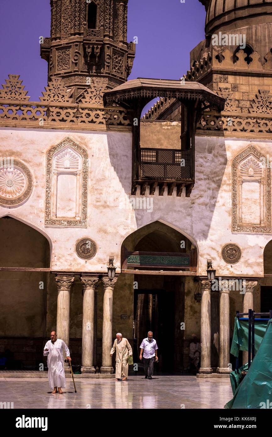 Eingabe von El Azhar Moschee Stockfoto