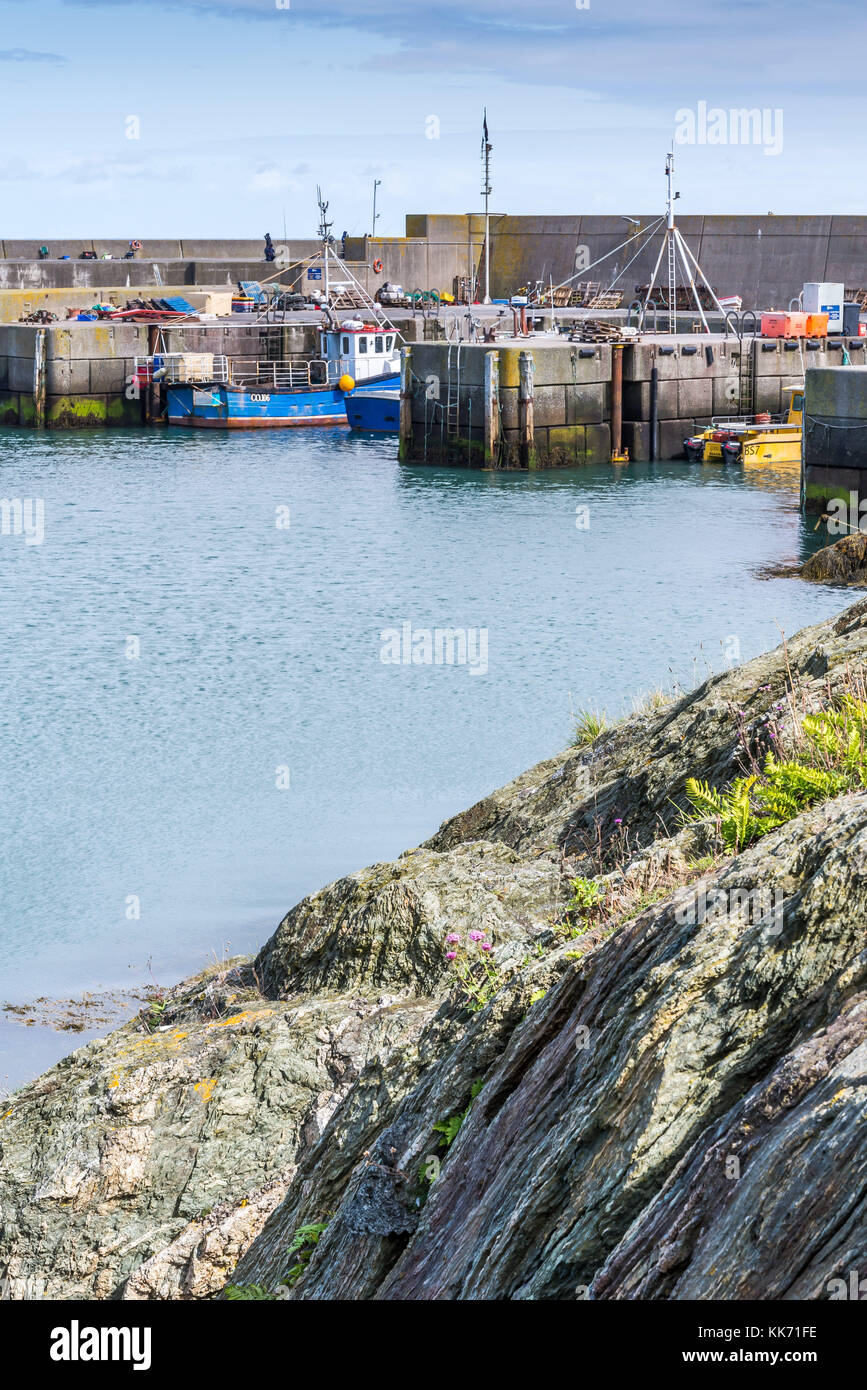 Almwch port, Anglesey, Wales, Großbritannien Stockfoto