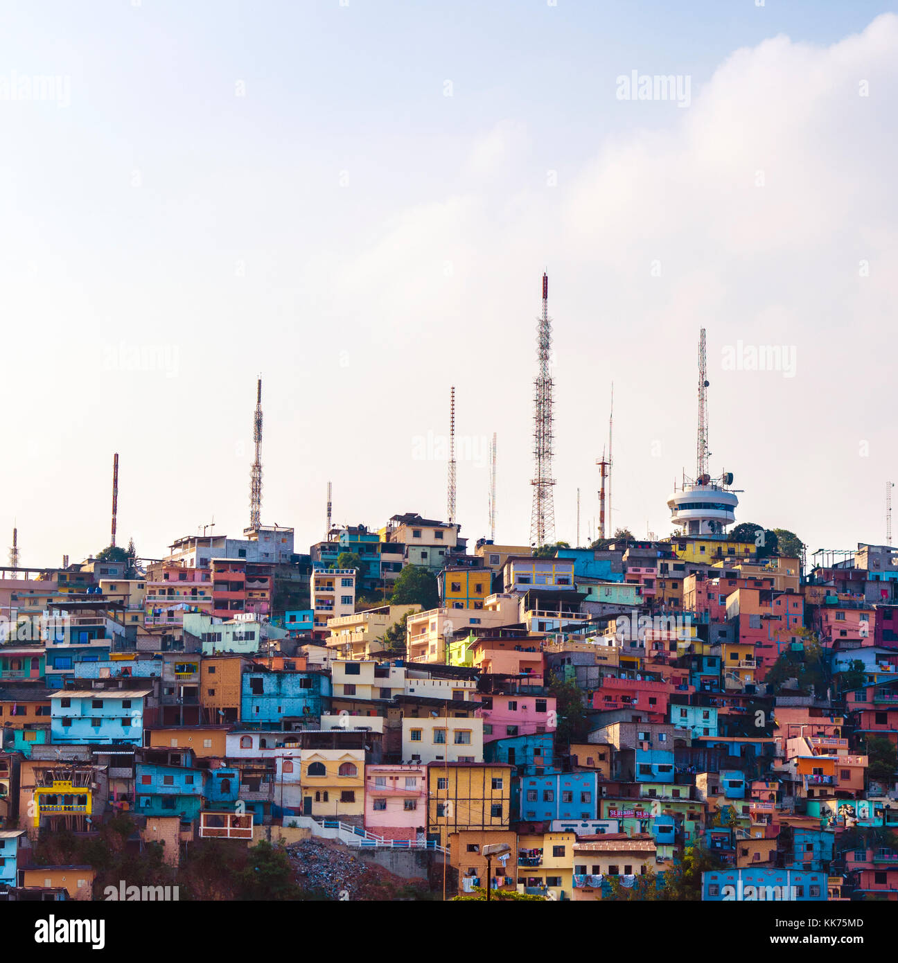 Pier & Lighthouse Hill - Guayaquil Stockfoto