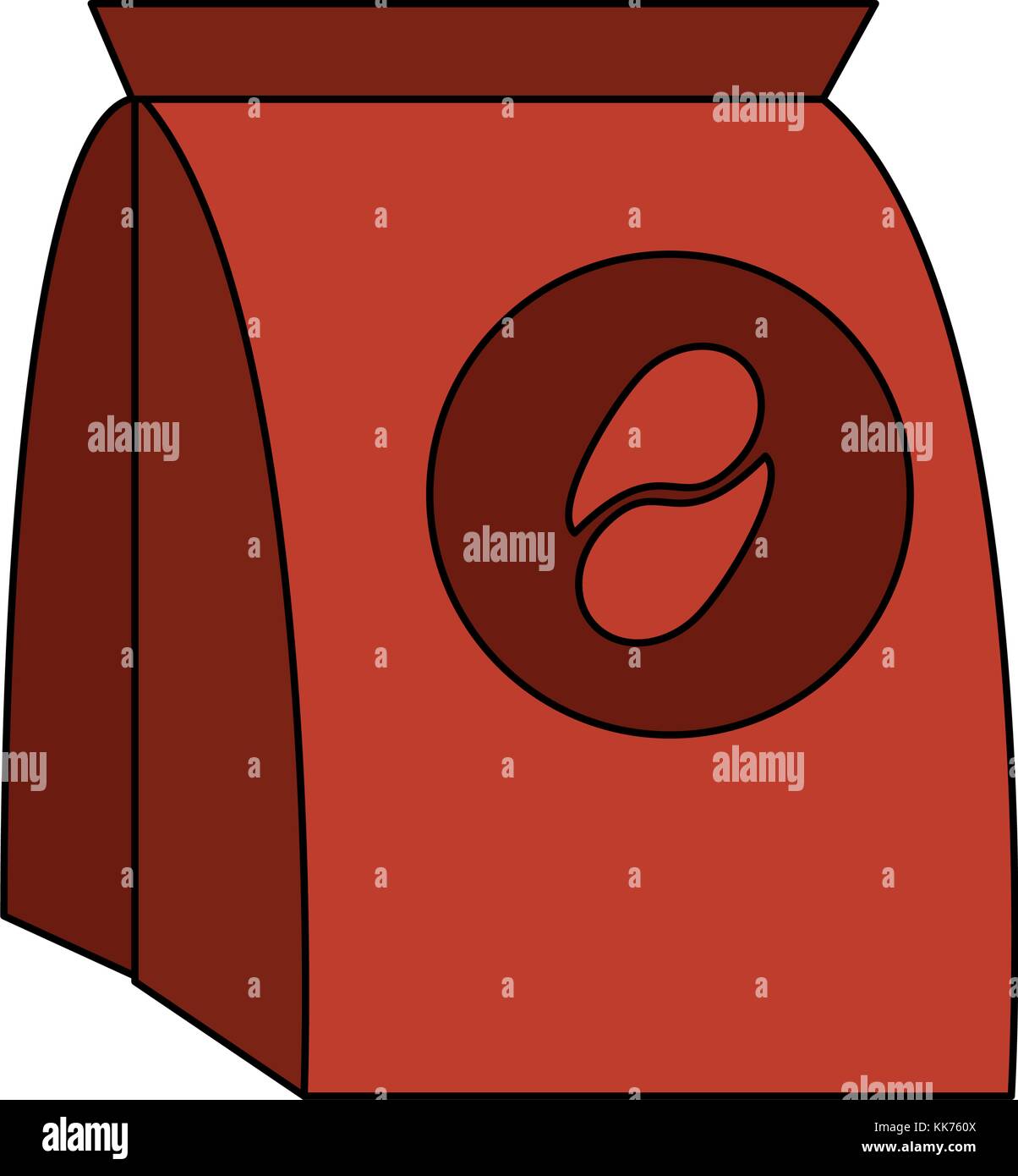 Kaffee Beutel Produkt Stock Vektor