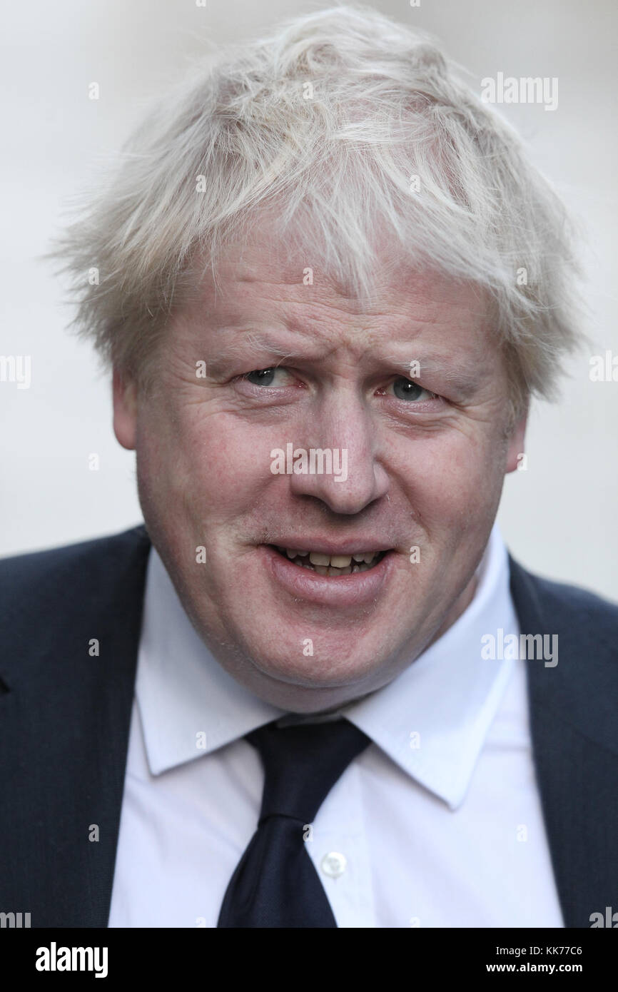 London, Großbritannien. 28. November 2017. Boris Johnson, Staatssekretär für auswärtige Angelegenheiten und Angelegenheiten des Commonwealth die wöchentliche Kabinettssitzung in Downing besucht Stockfoto