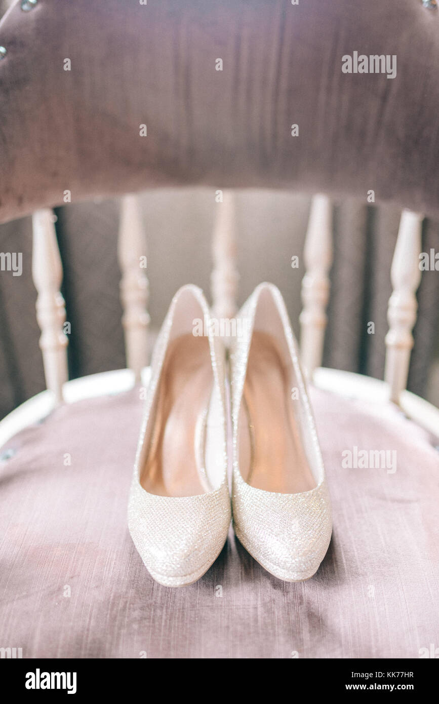 Schöne Hochzeit Schuhe Stockfoto