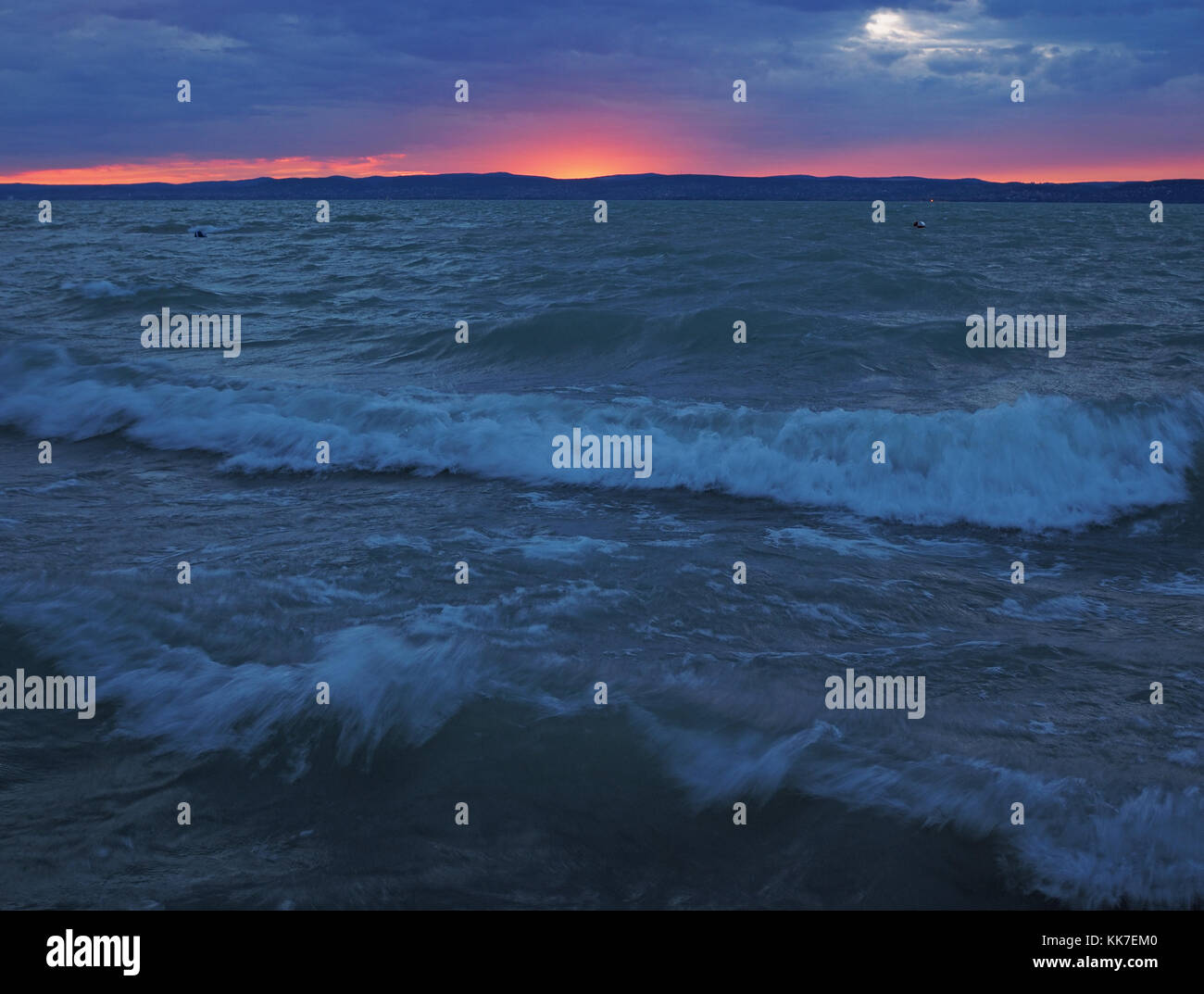 Plattensee in der Nähe von Siofok, Ungarn Stockfoto
