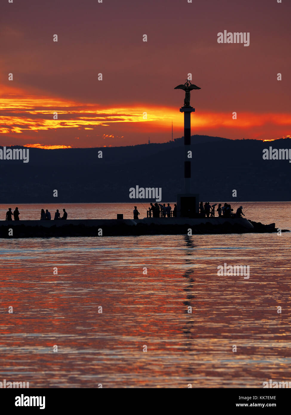 Plattensee in der Nähe von Siofok, Ungarn Stockfoto