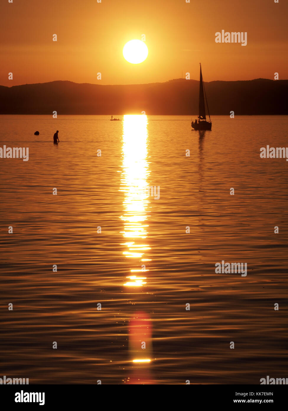 Plattensee in der Nähe von Siofok, Ungarn Stockfoto