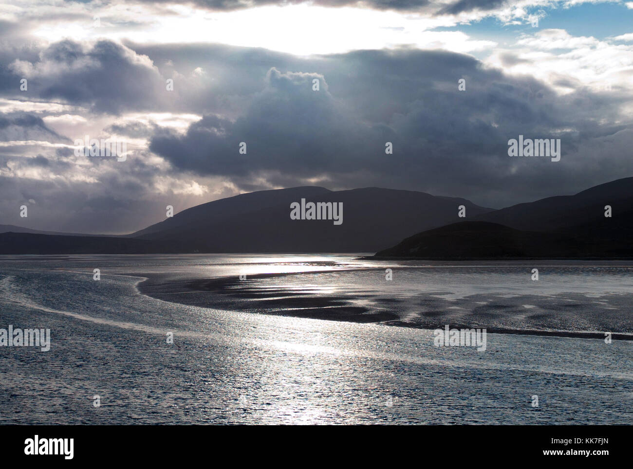 Fluss Dionard Mündung in Kyle von Durness an Keoldale Green Cape Wrath Halbinsel Stockfoto