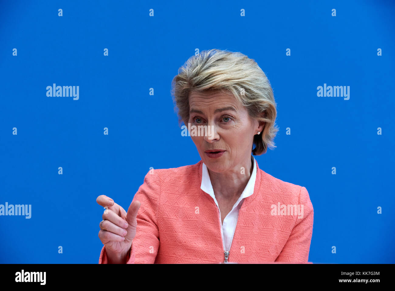 Berlin, Deutschland, Ursula von der Leyen, CDU, Bundesminister der Verteidigung Stockfoto