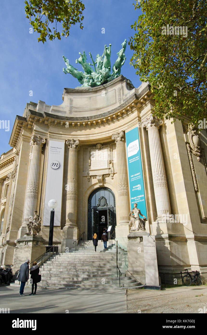 Paris, Frankreich. Grand Palais des Champs-Elysées - Eingang Stockfoto