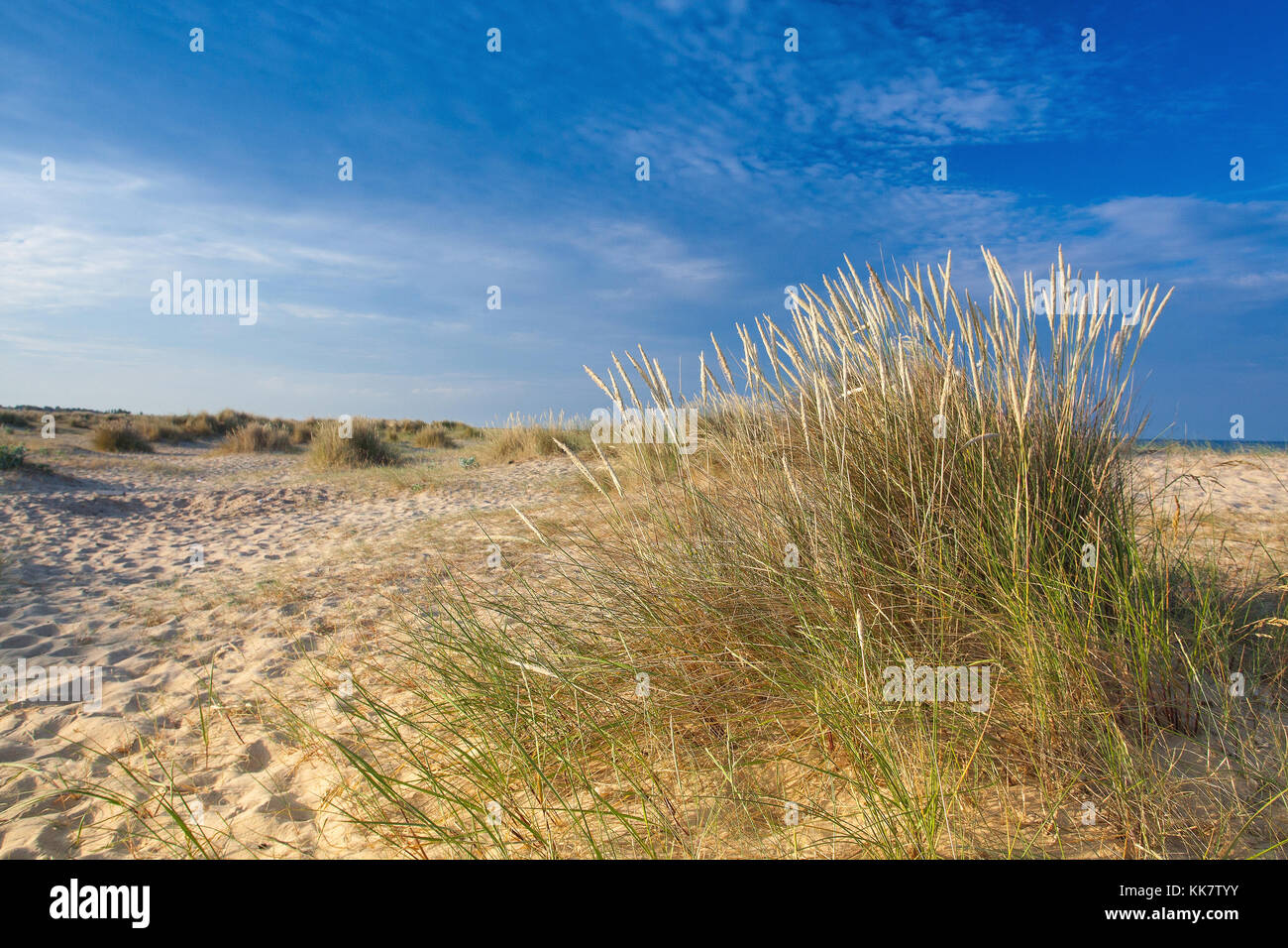 Auf der leeren Strand in Great Yarmouth, Großbritannien Stockfoto