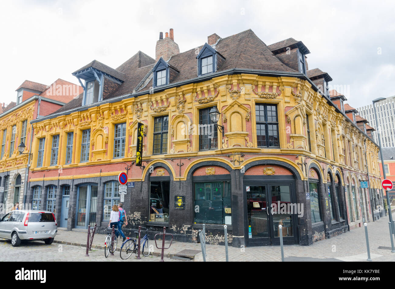 Alte Gebäude in der Stadt Lille in Nordfrankreich Stockfoto
