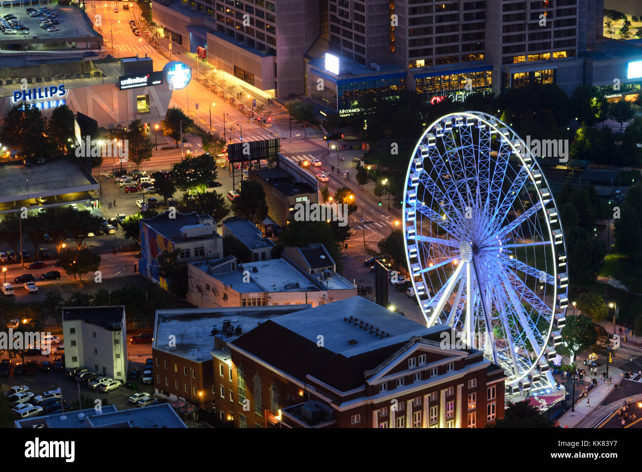 Centennial Park in der Innenstadt von Atlanta, Georgia in 2017 Stockfoto