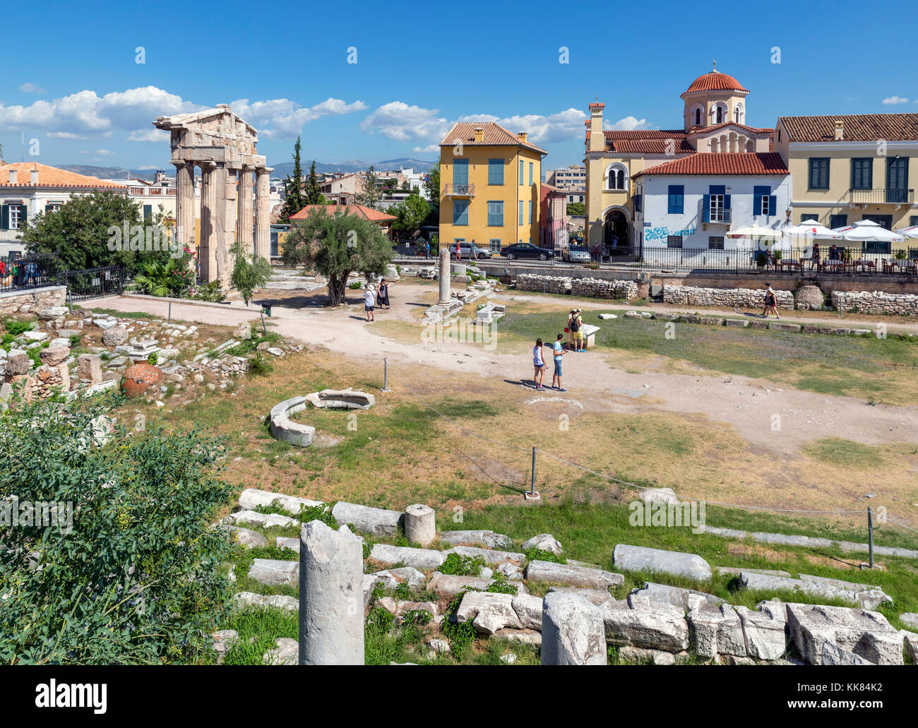 Das Forum Romanum, Athen, Griechenland Stockfoto