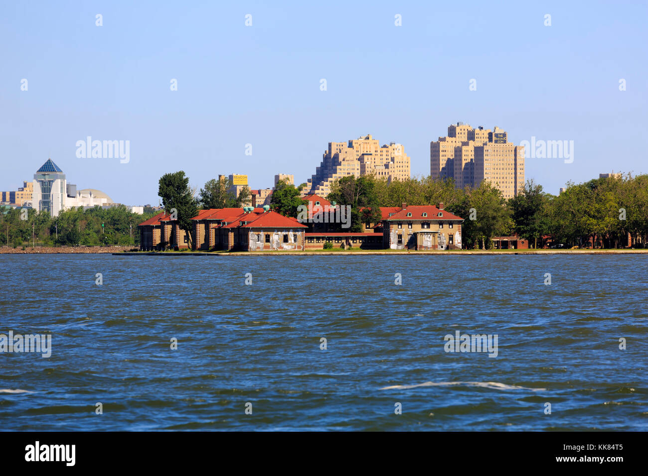 Ellis Island Immigrant Hospital, New York Hafen Stockfoto