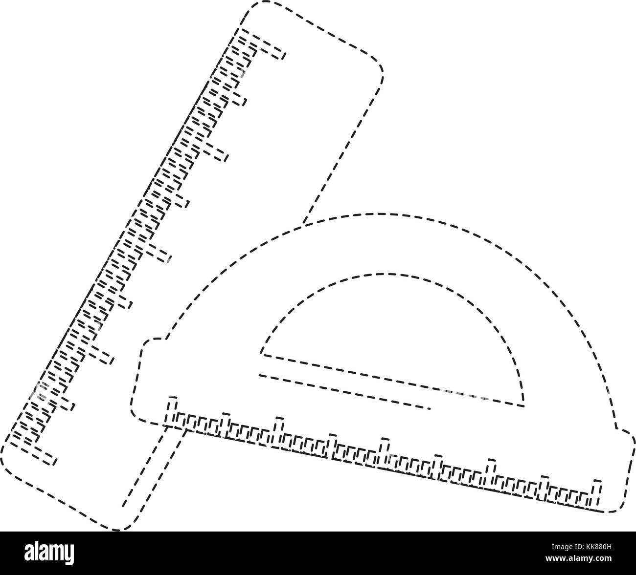 Lineale Schulmaterial icon image Stock Vektor