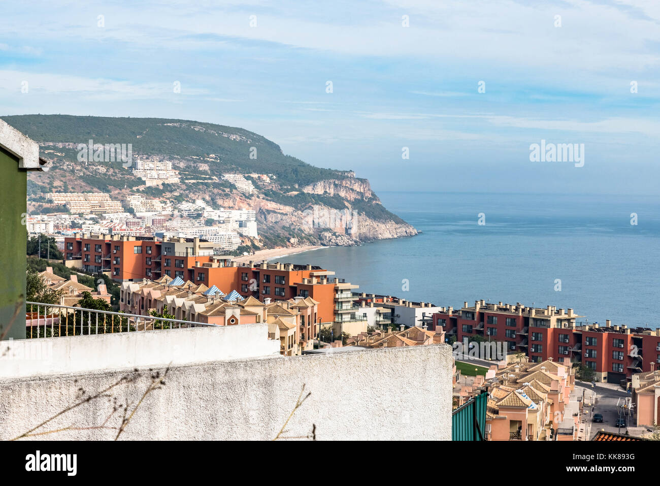 Meerblick Villen Europa Stockfoto