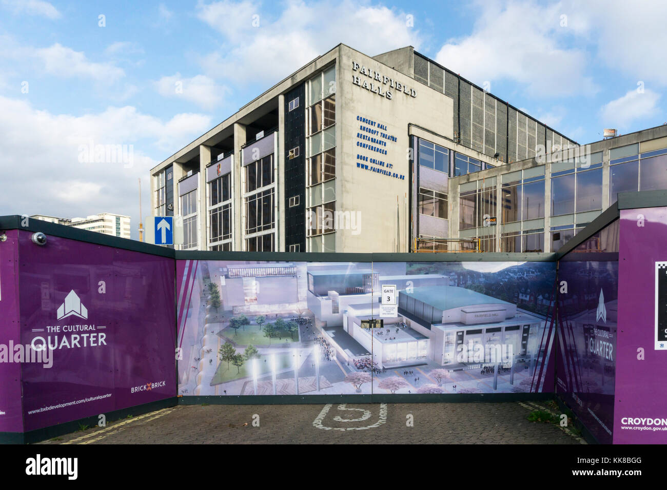 Die Fairfield Halls Arts Complex in Croydon, unterzieht sich einem £ 30 m Sanierung als Zentrum der kulturellen Viertel von Croydon. Stockfoto