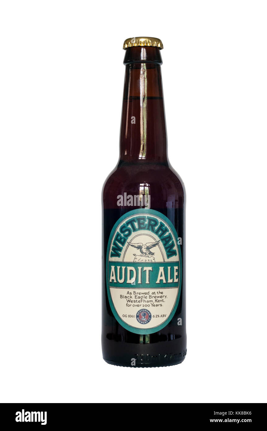 Audit Ale vom Schwarzen Adler Brauerei, Westerham Stockfoto