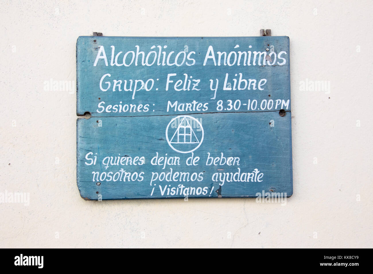 AA, Alkoholiker Anonamous, Cienfuegos, Kuba Stockfoto