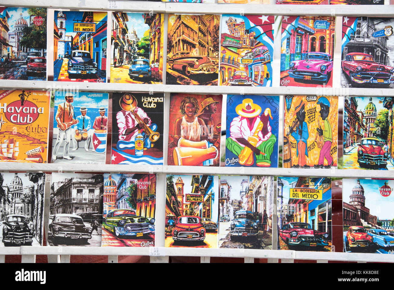 Souvenir Gemälde, Cienfuegos, Kuba Stockfoto