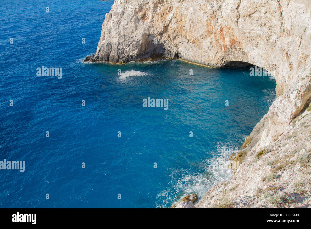 Eine teilweise eingetaucht Höhle in Lefkada Insel, Griechenland Stockfoto