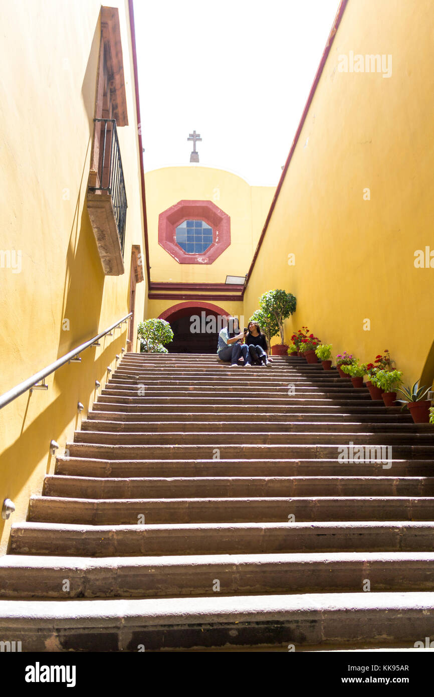 Regional Museum Potosino, INAH. Treppe zur Kapelle der Aránzazu Stockfoto