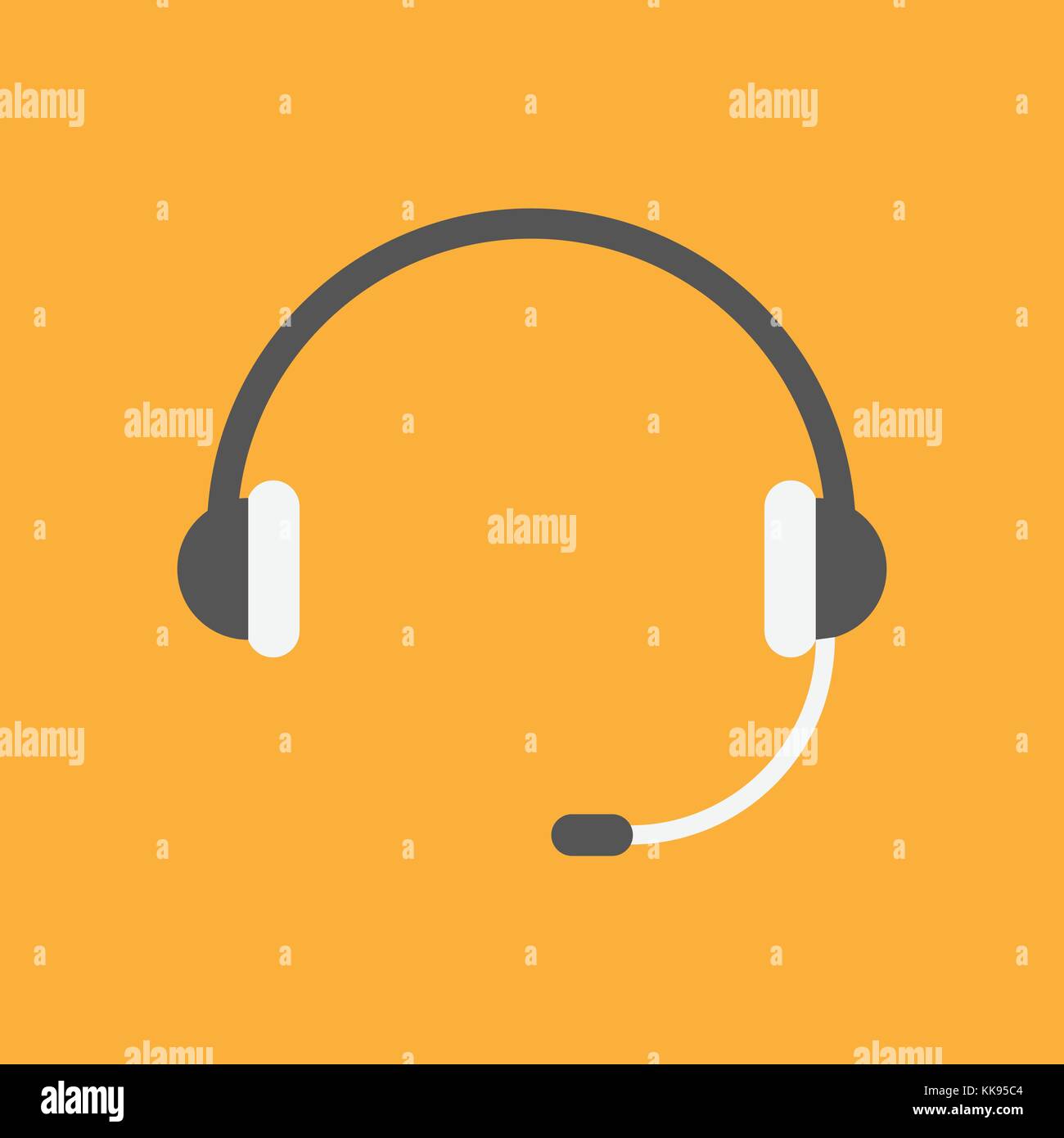 Einfaches Headset Symbol Vektor Grafik illustration Design  Stock-Vektorgrafik - Alamy