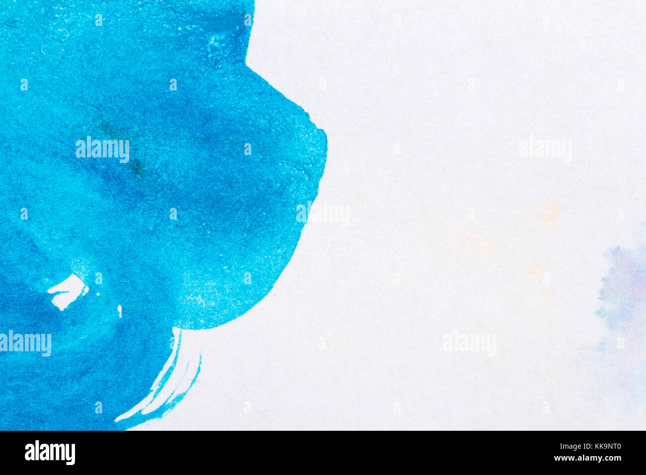 Abstrakte Hand gezeichnet blau Aquarellfarben Hintergrund Stockfoto