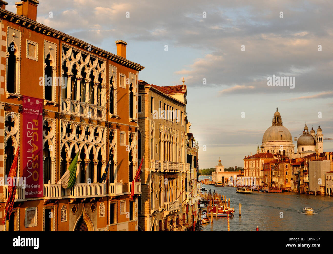 Blick auf den Canal Grande, Venedig aus Wissenschaft Brücke Stockfoto