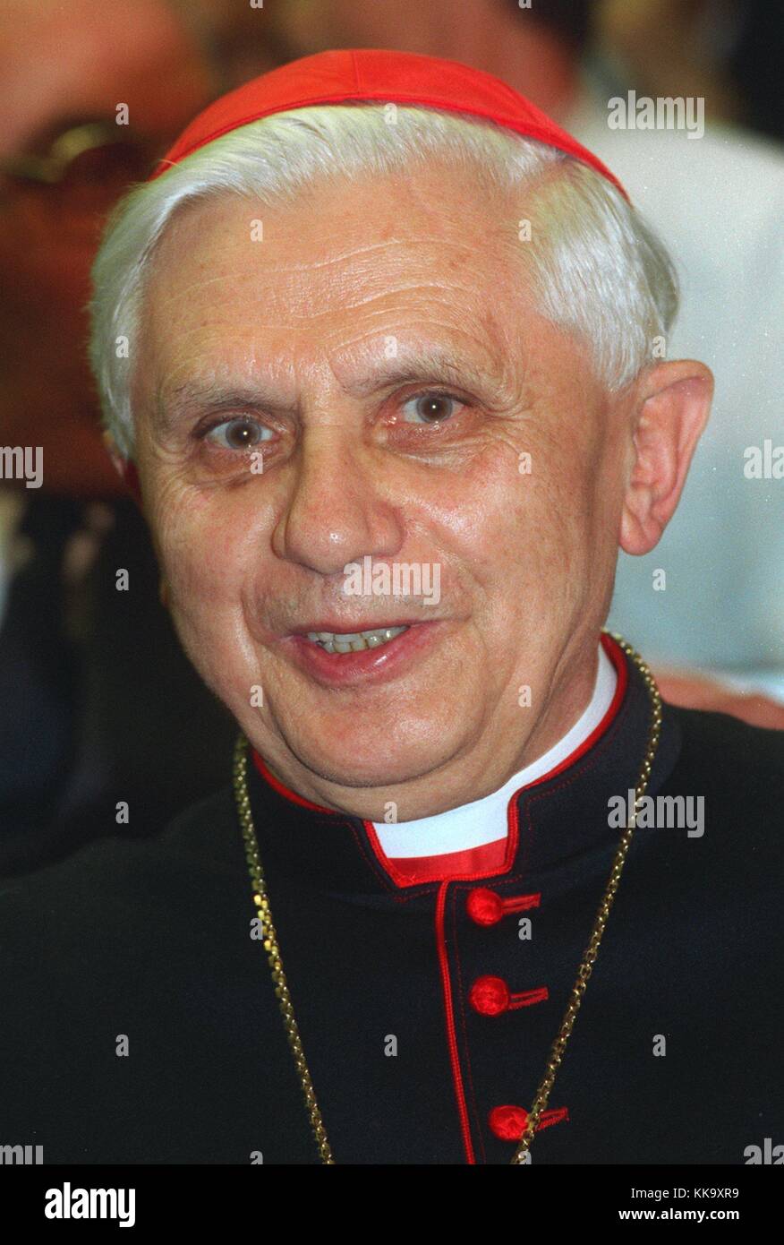 Kardinal Joseph Ratzinger, Präfekt der Römischen Glaubenskongregation, dargestellt am 14. Mai 1997 in Regenbsurg. | Nutzung weltweit Stockfoto