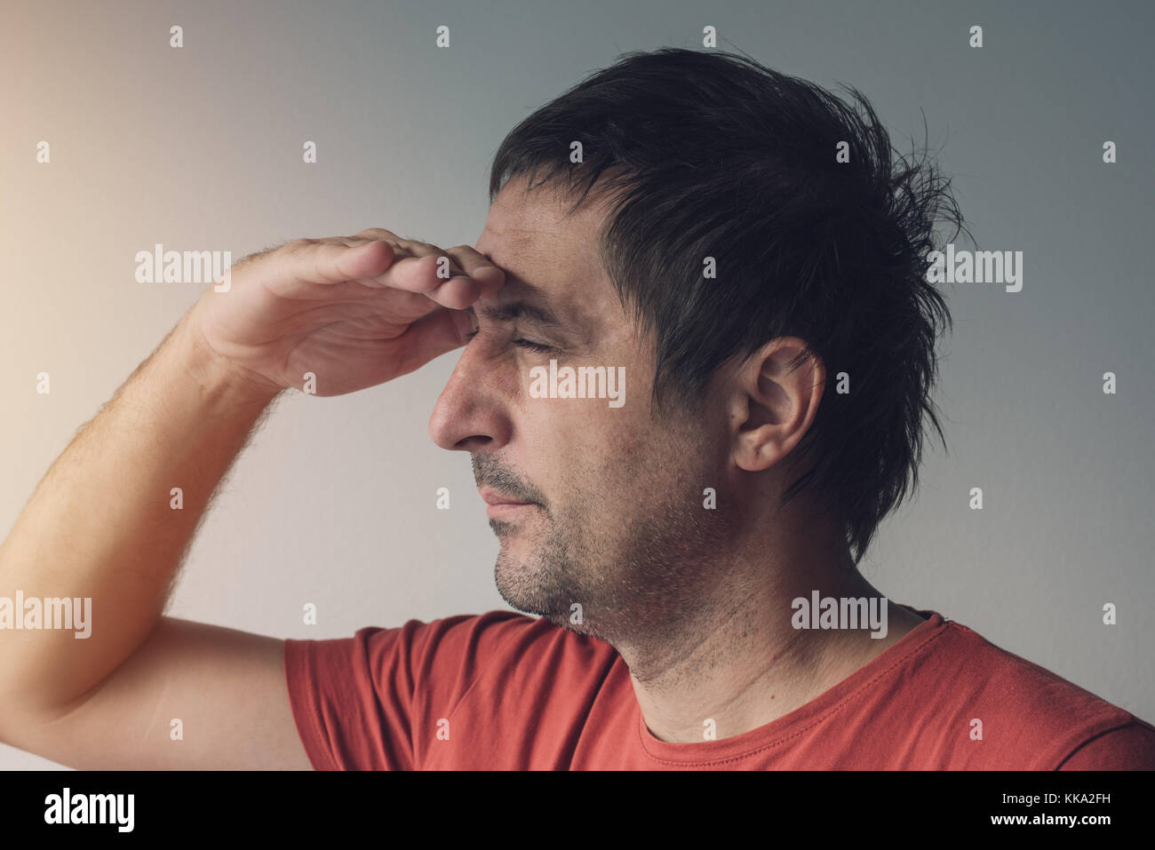 Small Business Vision Concept, Start-up-Unternehmer suchen in Zukunft oh seine unternehmerische Initiative Stockfoto