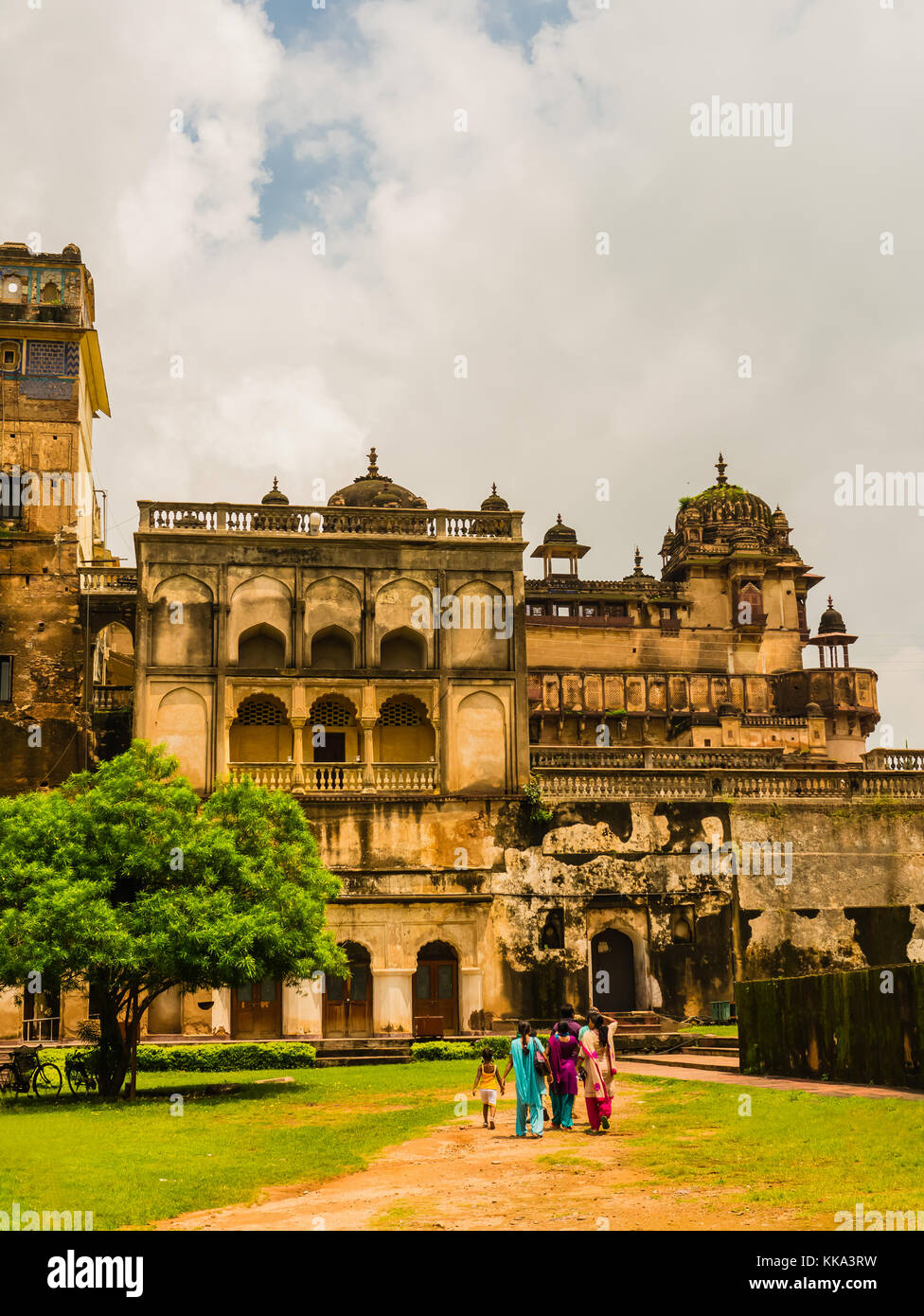Indien, Familie der orchha Palace zu besuchen Stockfoto