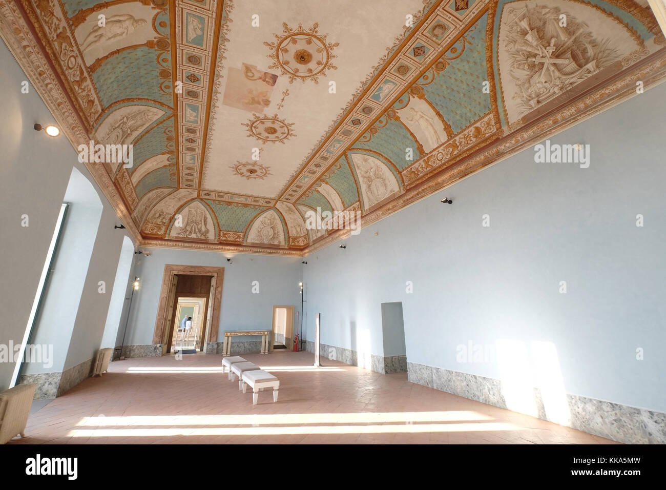 Der Königliche Palast von Portici (Reggia di Portici oder Palazzo Reale di Portici), Zimmer von Publikum, Portici, Italien Stockfoto