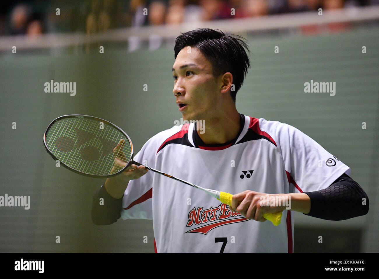 Tokio Japan Credit Matsuo 29 Nov 2017 Kento Momota Badminton Die 71 All Japan Badminton Meisterschaften Von 2017 Manner Singles Ersten Umlauf An Der Komazawa Olympic Park Gymnasium In Tokio Japan Credit